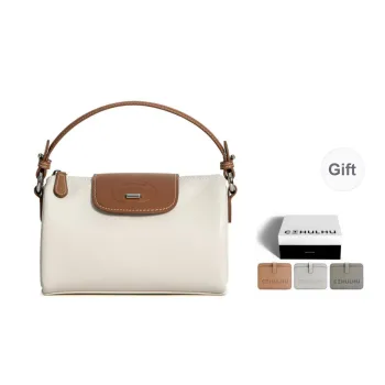 Cthulhu Cow Split Leather Cylinder Bag Handbag Medium Size Women's Brown/Beige With Brown Accents