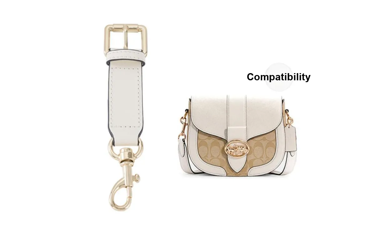 Lan Bao Fan Cow Leather Bag Strap Shortening Buckle Women's Ecru