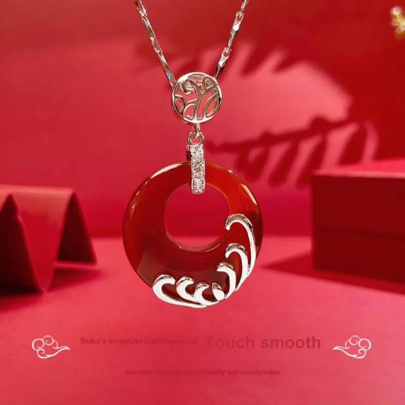 Love Agate Jade Necklaces Women's-1