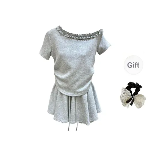 PAVEA Two Piece Skirt Sets Women's