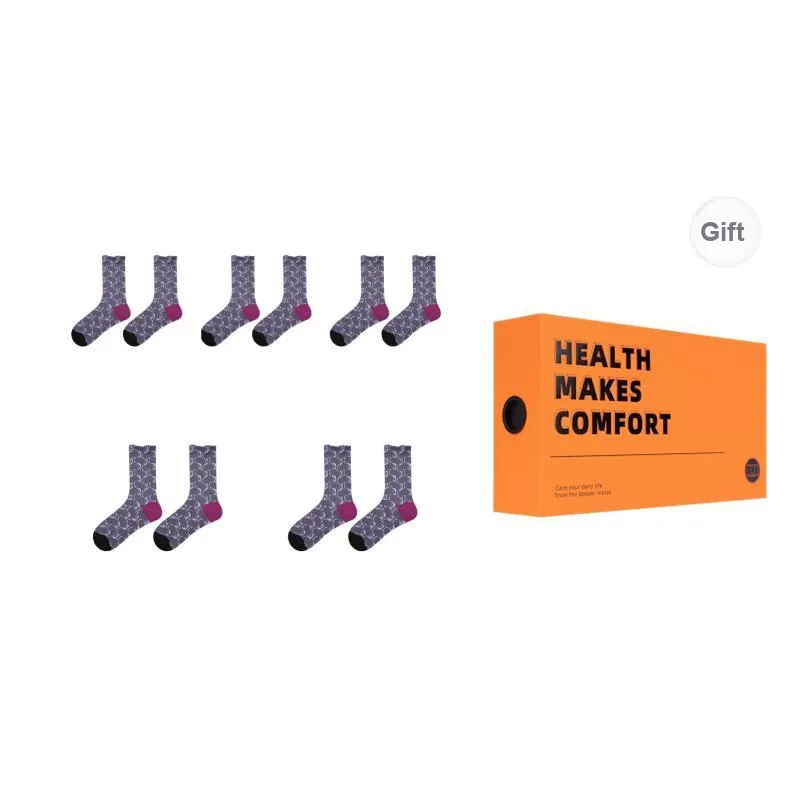 Vine Color Mid Calf Socks Women's 5 Pack-25