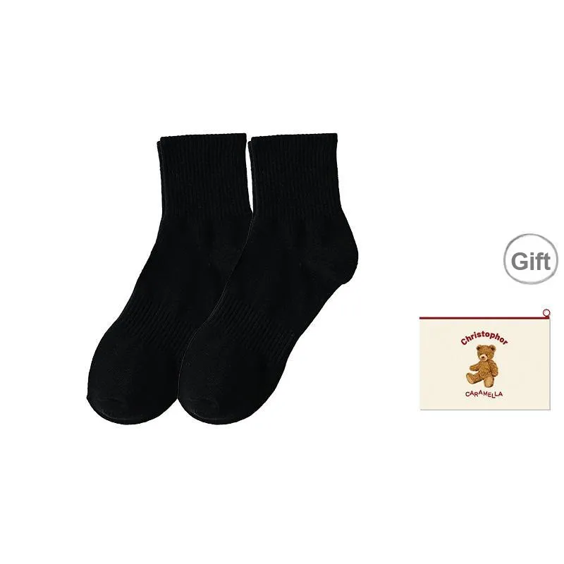 Caramella Mid Calf Socks Unisex Shopping Bag Combo Set-15