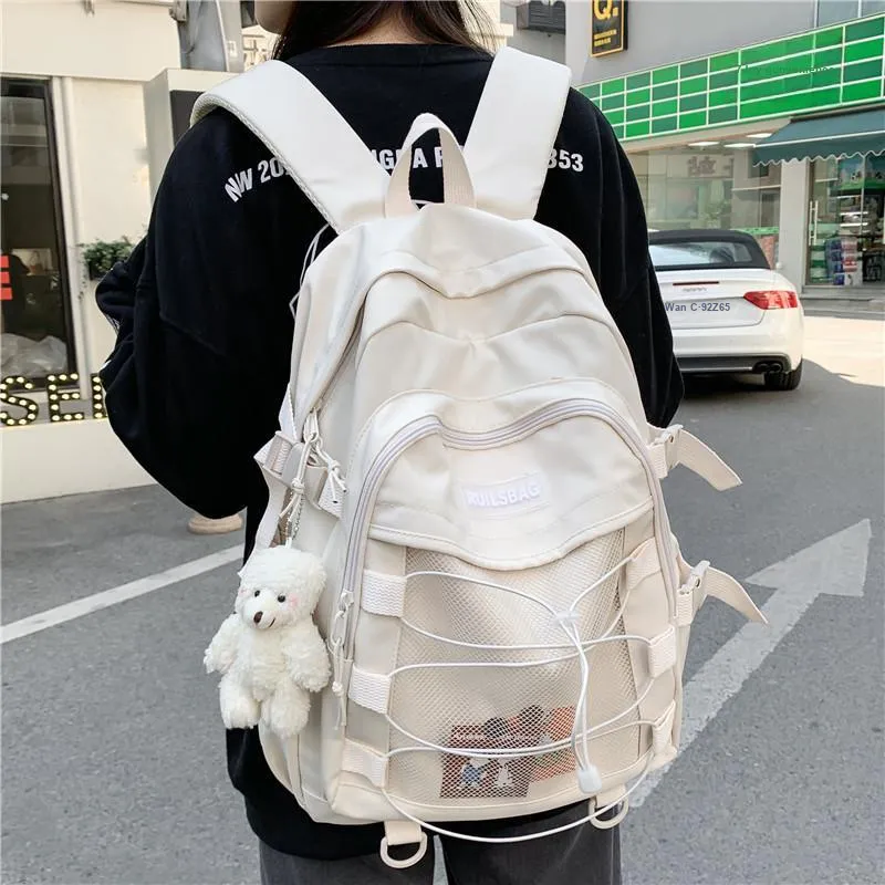 Huangmu Nylon Backpack Unisex Multicolor-3