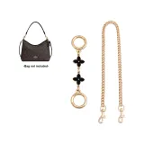 Black Four-Leaf Clover Extender Chain 15cm+Decorative Chain 47cm