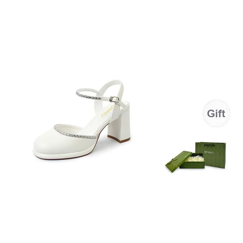 Dunnu Chunky Heel High Heels 8.0cm Women's-12