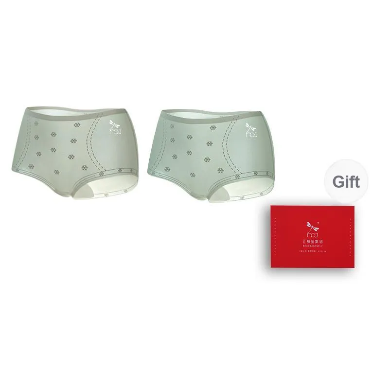 RED DRAGONFLY Ice Silk Panties Women's 2 Pack Gift Box Set-8