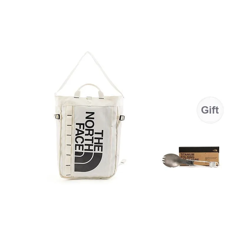 THE NORTH FACE Recycled Polyester Backpack Regular Unisex Dune White-6