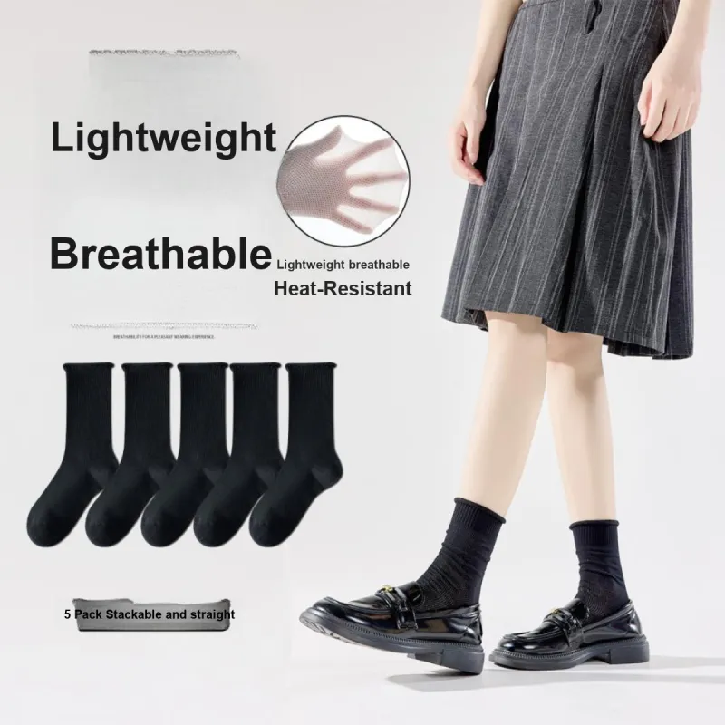AUGUST Mid Calf Socks Women's 5 Pack-9