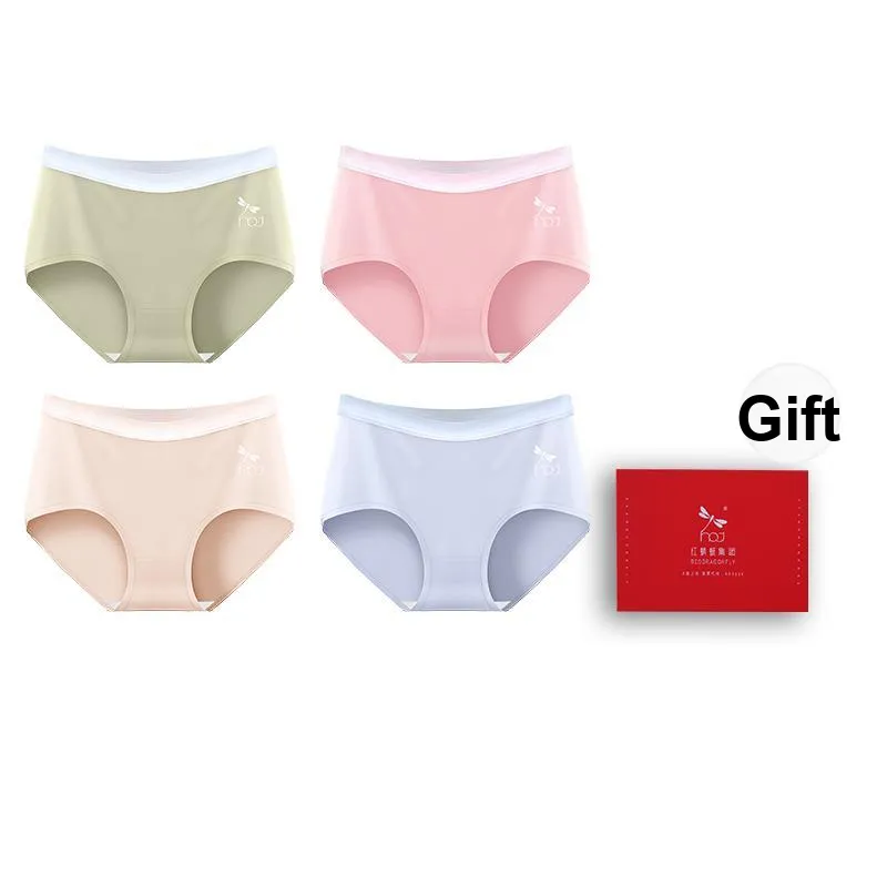 RED DRAGONFLY 50S Pure Cotton Underpants Women's 4 Piece Gift Box Sets