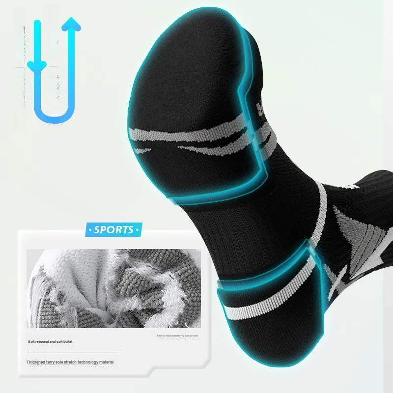 JIAZINI Basketball Socks Men's 3 Pack-10