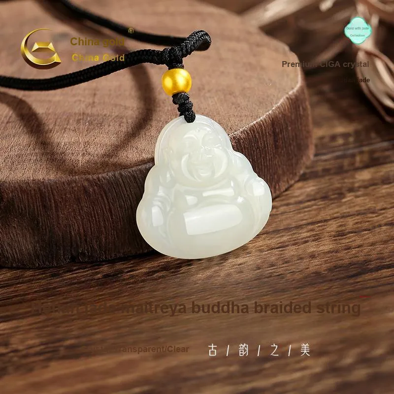 CHINA GOLD Hetian Jade Necklaces White Jade/Pale Greenish White Jade Women's-1