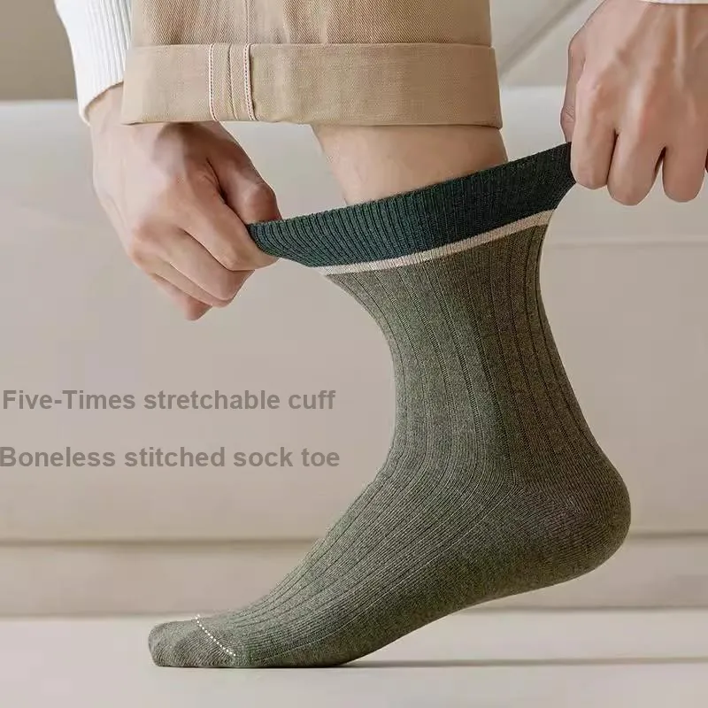 FIRS Mid Calf Socks Men's Shopping Bag 4 Pack-20