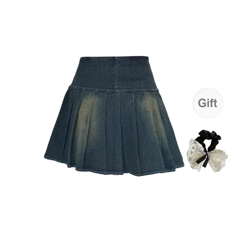 PAVEA Denim Short Skirts Women's-1