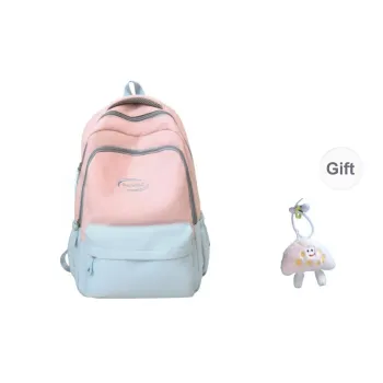 URBAN FOREST Nylon Backpack Unisex Pink/Orange/Yellow/Khaki/White