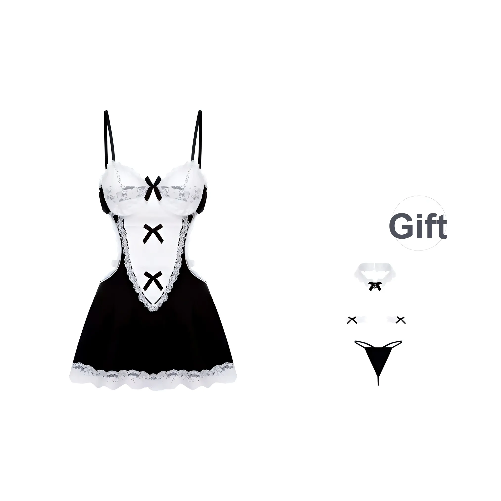 P·KEY Черно-белая панда Женские ночные сорочки