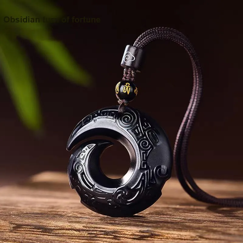 CUIYIN Obsidian Pendants Unisex-4