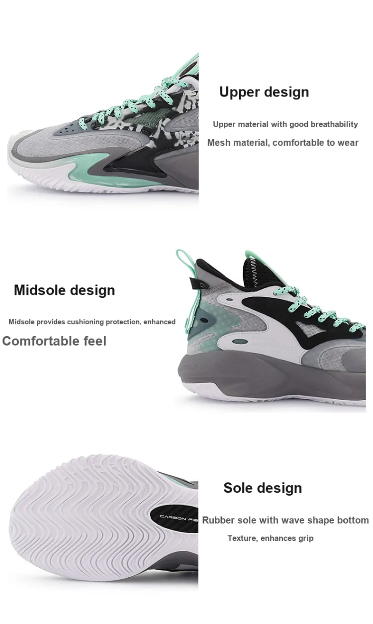 ANTA Berserk 3 Basketball Shoes Men High-Top Sandstorm Gray ANTA Berserk 3 Basketball Shoes Men High-Top Sandstorm Gray