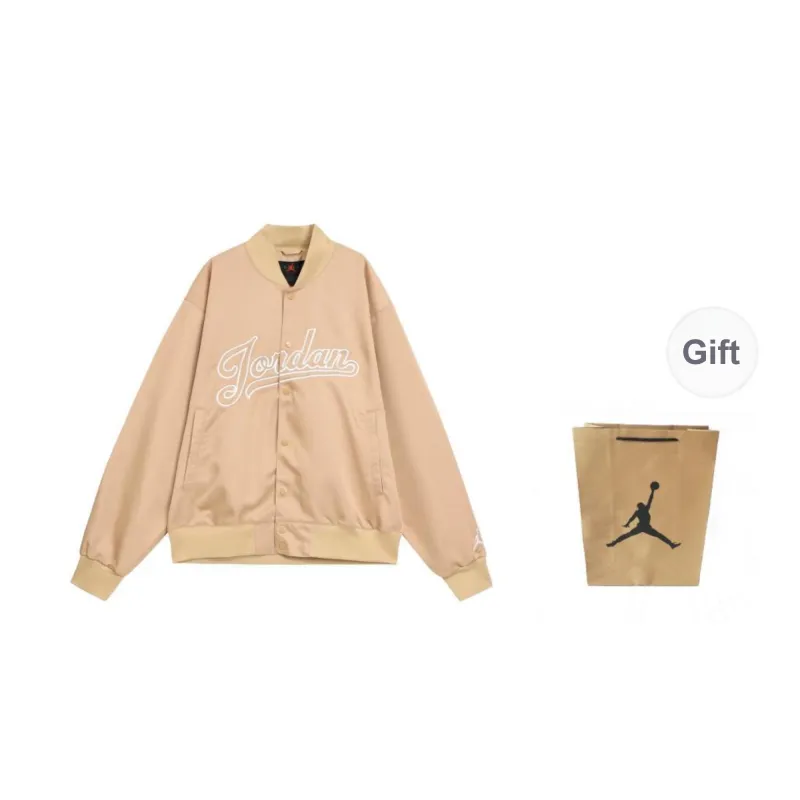 Jordan Jackets Coats Unisex Khaki Shopping Bag Included-0