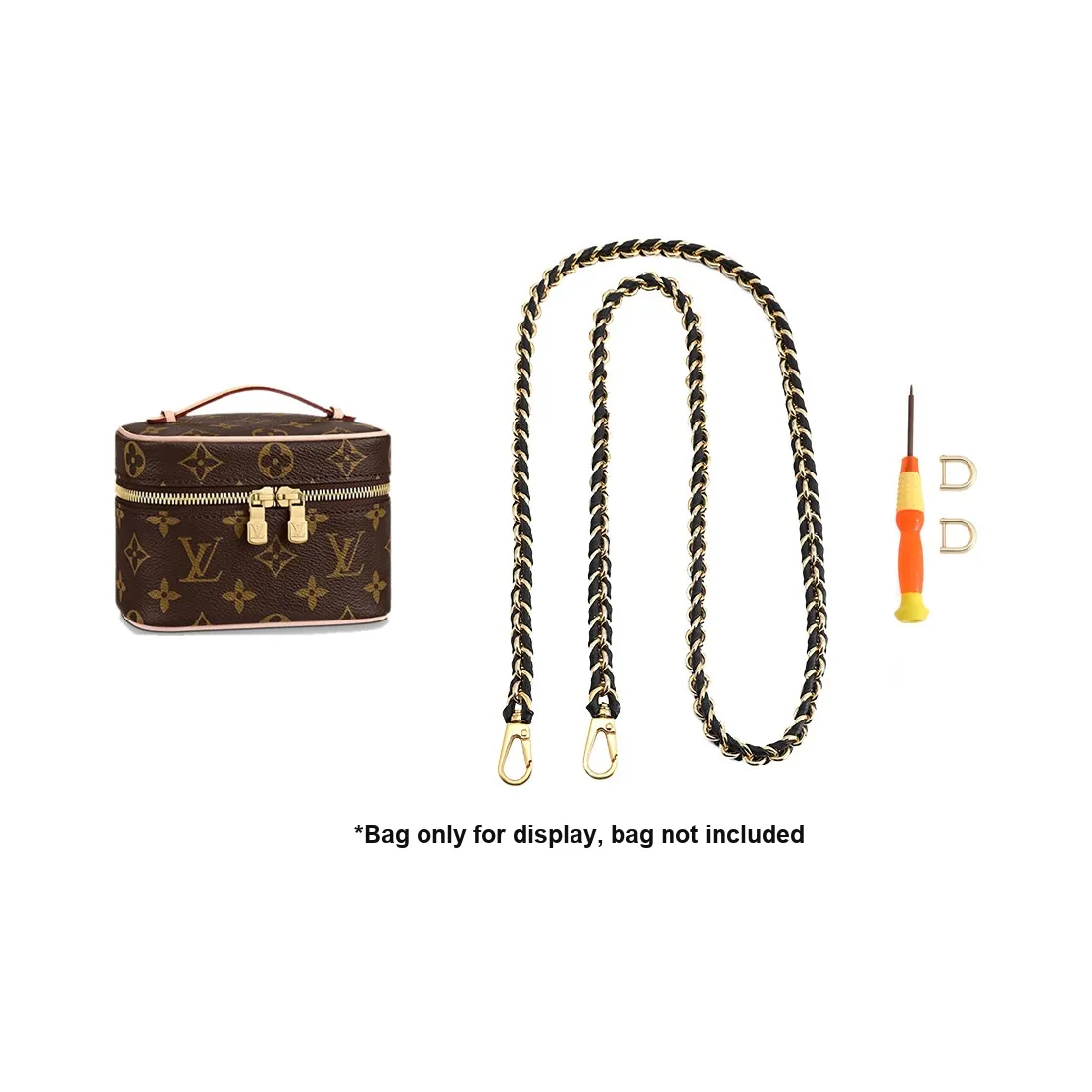 Luxury Care Artisan Workshop Металл Сумка Аксессуар Сумка Ремень Женский Черный Золото Светлое Золото Бежевый