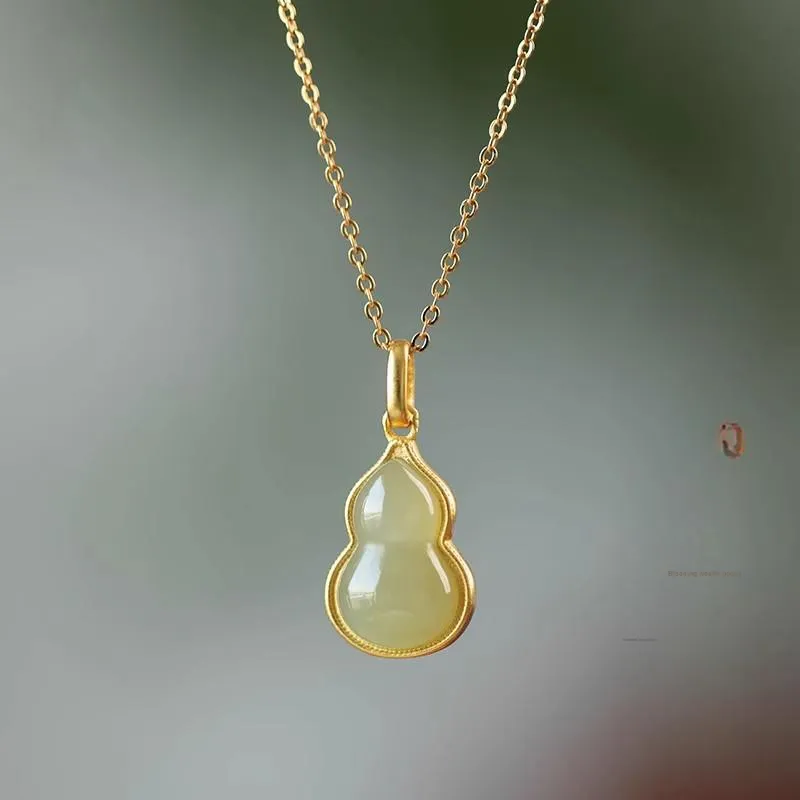Andaozi Necklaces Pale Greenish White Jade Women's-1