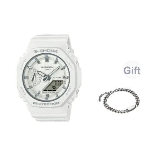 Год SHOCK Кварцевый механизм Мужские часы Белый циферблат