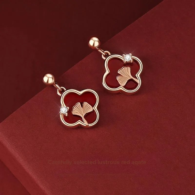 Luo Manyu Zircon Earrings Women's-5