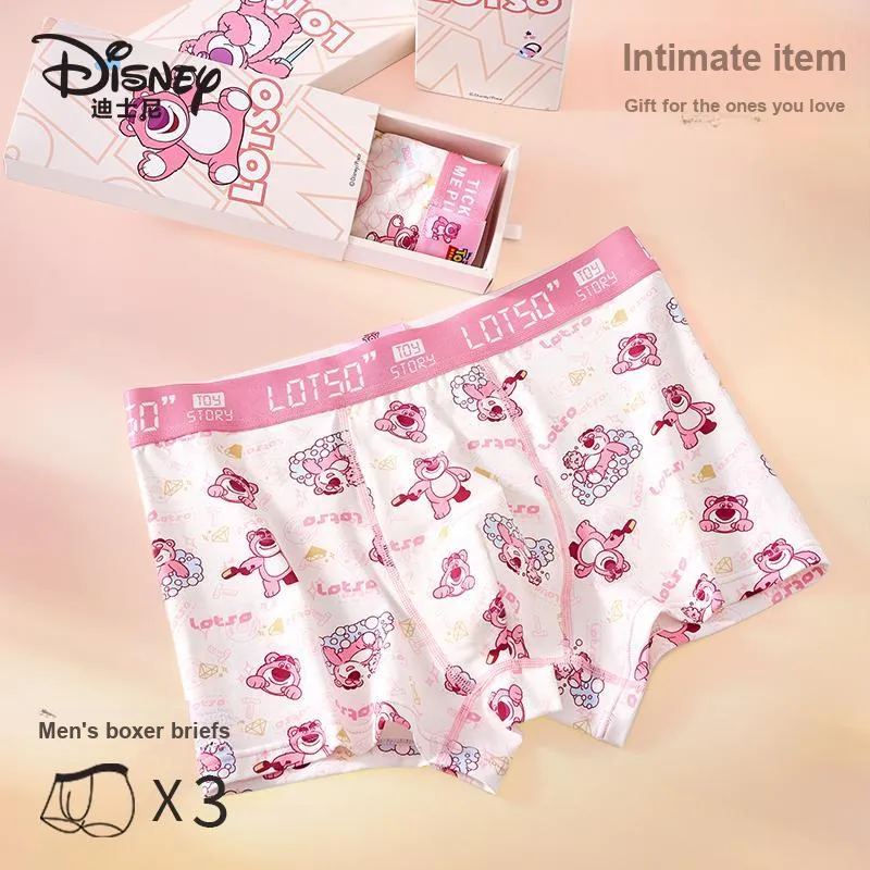 Disney Strawberry Bear Series Underpants Men's Box 3 Pack-4
