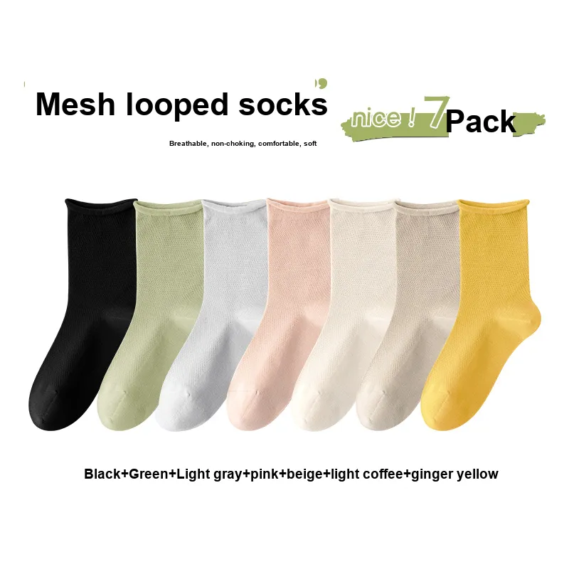 7 SEVFUN Mid Calf Socks Women's Combo Set-21
