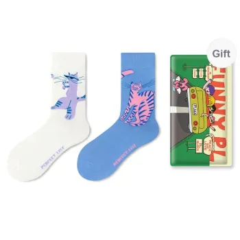 PL Mid Calf Socks Unisex Shopping Bag 2 Pack Mixed Color