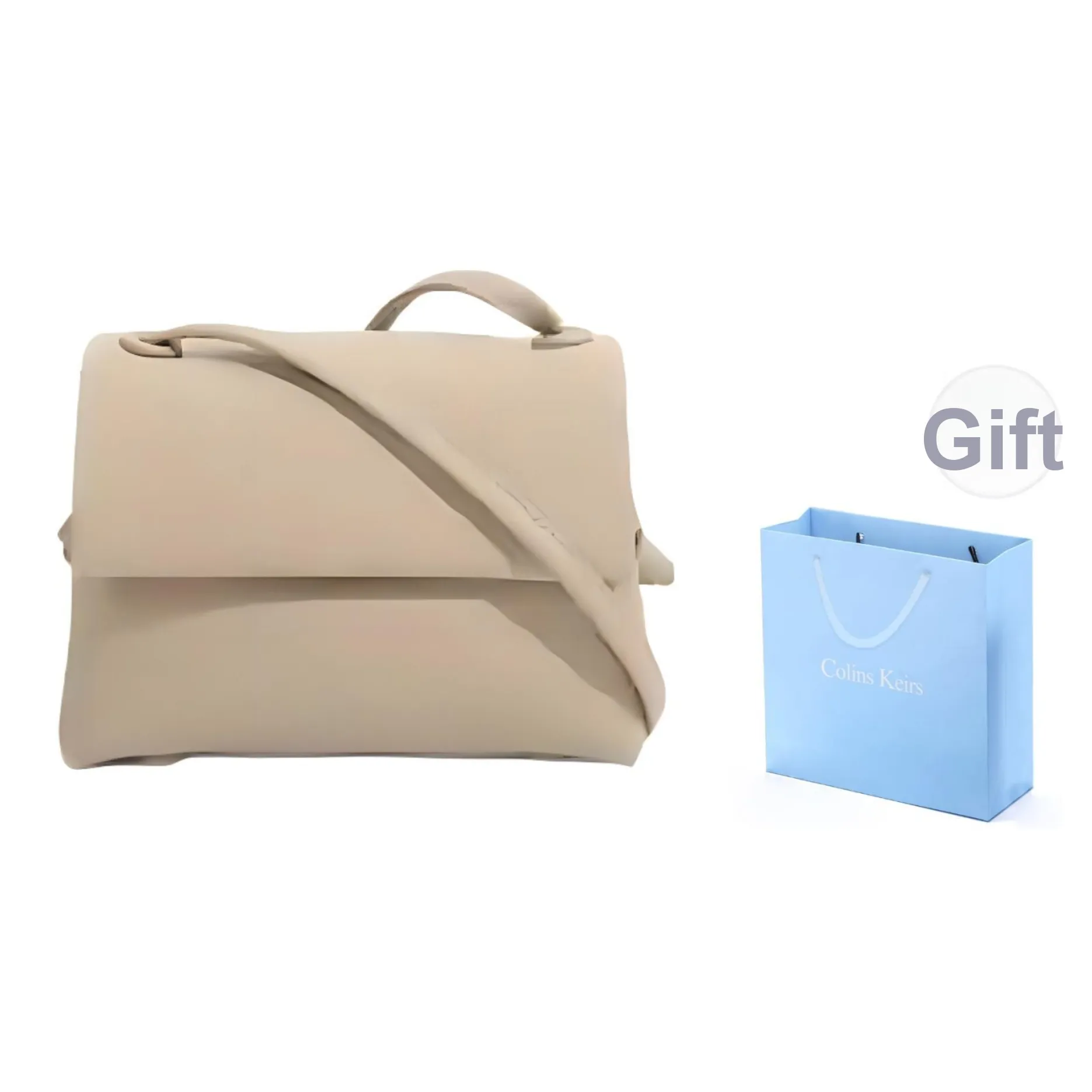 COLINS KEIRS Синтетическая кожа Нишевая Универсальная Модная и Стильная Сумка через плечо Стандартная Женская Хаки