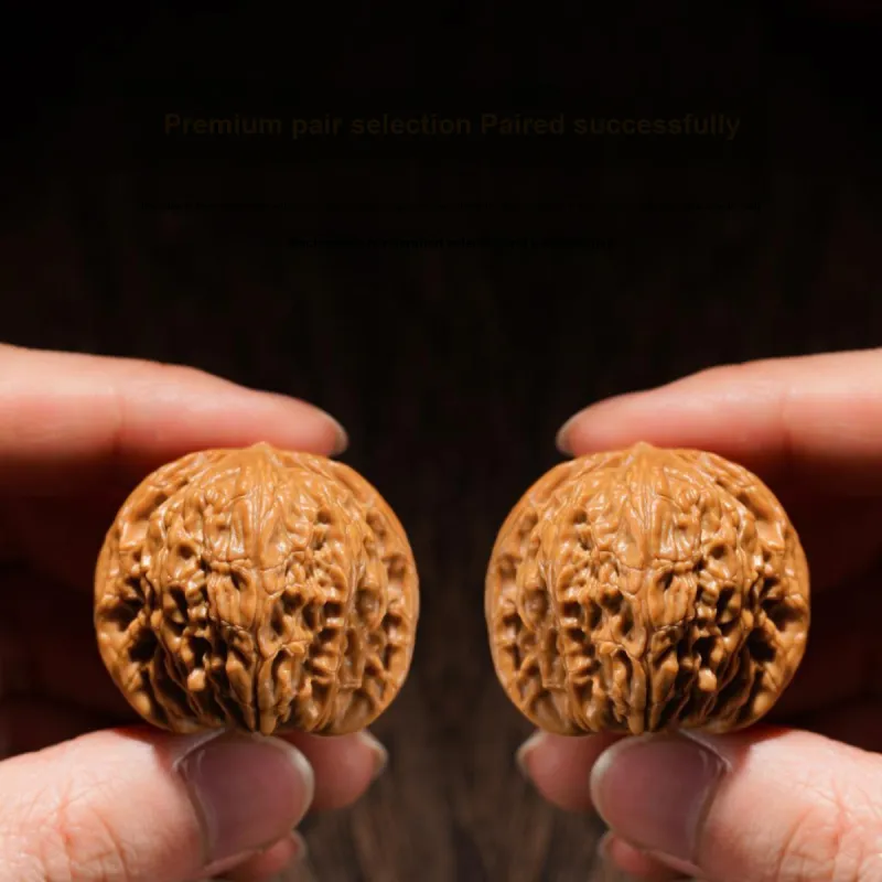 FANGYUANXIAOFU Walnut Fine Handicraft Handheld Frog Head High End Collector's Level Premium Unisex-3