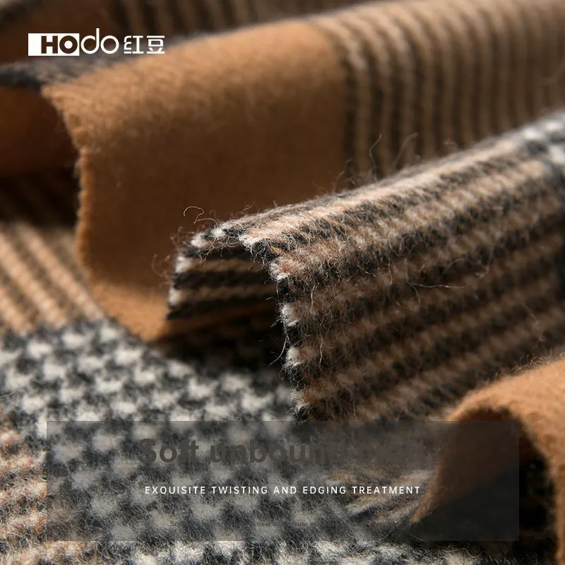Red Bean Wool Knit Scarves Men's-23