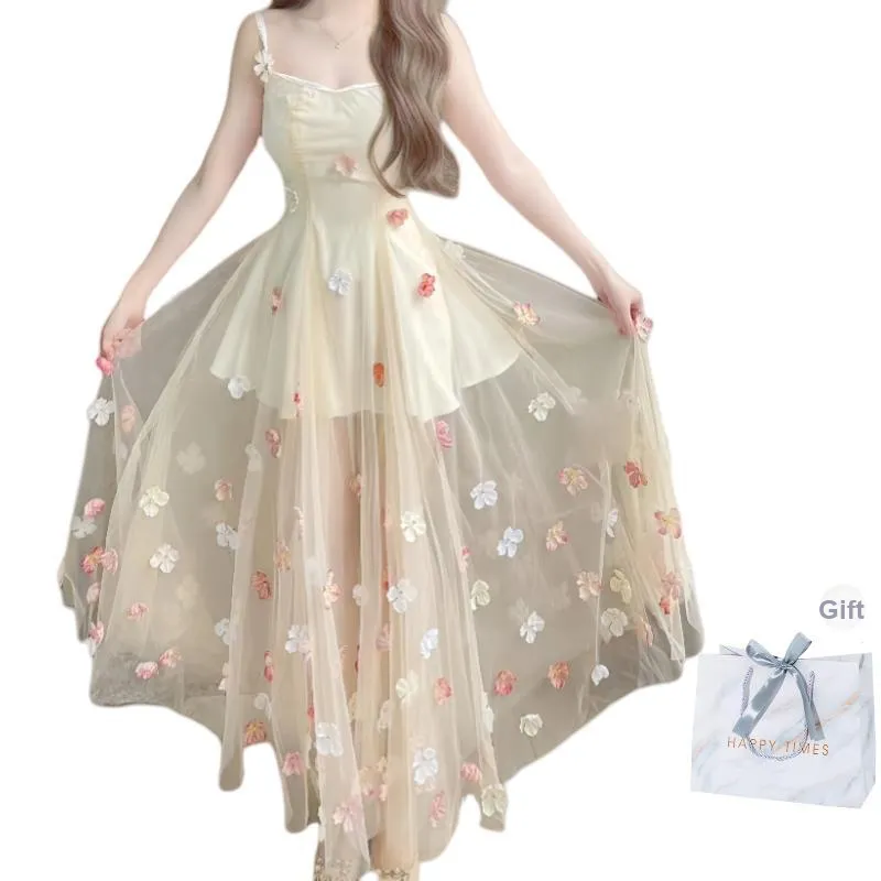 Cotton Gene Slip Dresses Women's Image Color 461+Shopping Bag-0