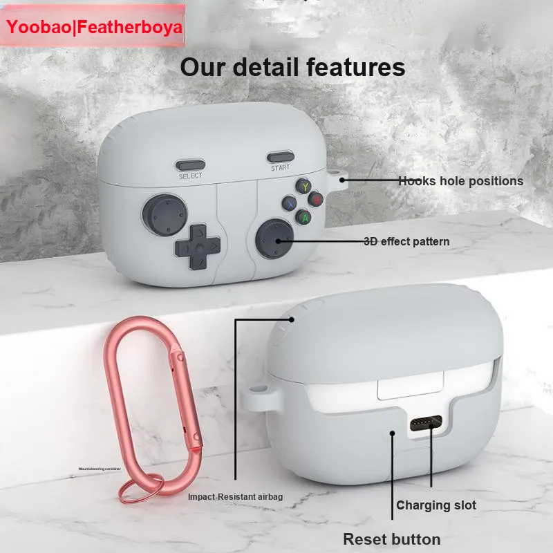 Yoobao Compatibility Sony Link Buds S Silicone 3D Impact Resistant Console Protective Cover Headphone Cases-5