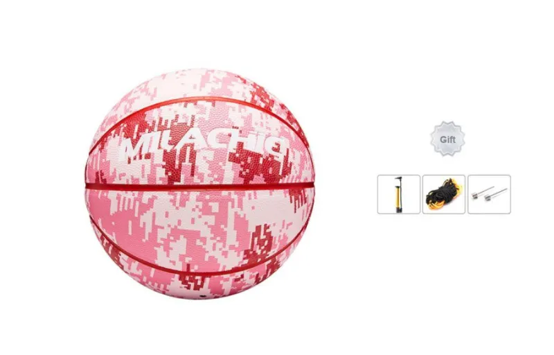 MILACHIC PU Basketball Cherry Blossom Pink Size 7 Training Unisex-0