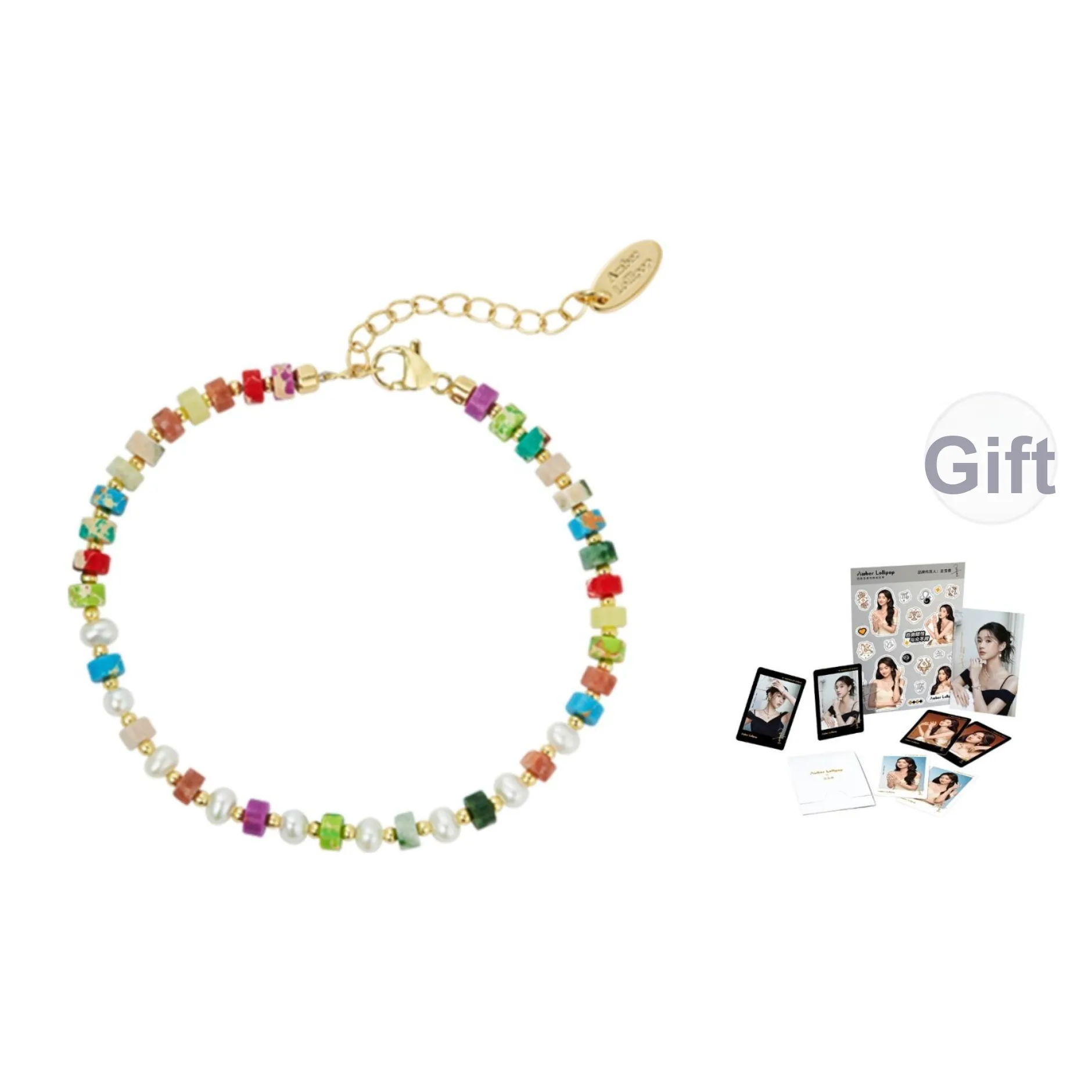 Amber Lollipop Браслеты с пресноводным жемчугом Женские