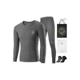 Crew Neck Clothing Sets (Dark Gray) 100% cotton Antibacterial/Includes 2-Pack Cotton Socks+Shopping Bag