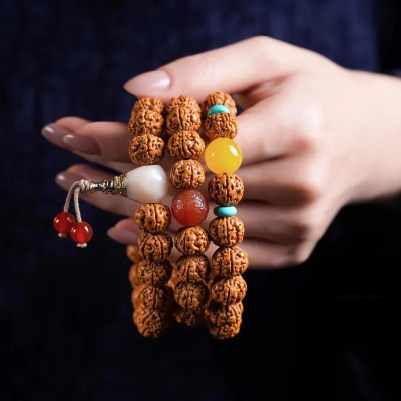 DALONG King Kong Bodhi Seeds Good Luck Beaded Bracelet Unisex-5