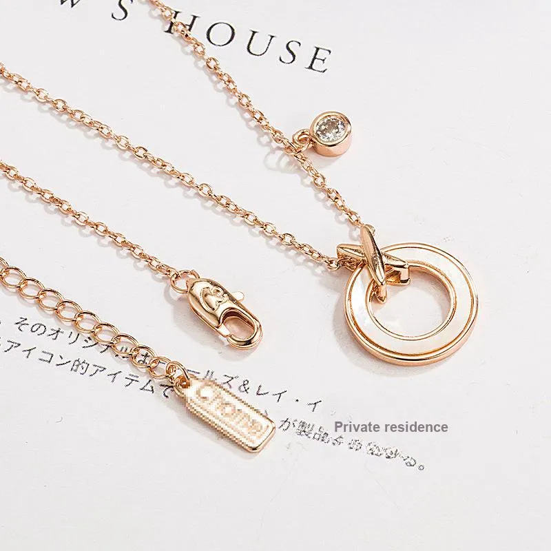 KING OF BLING 925 Sterling Silver, Mother Of Pearl Necklaces Women's Good Luck-6