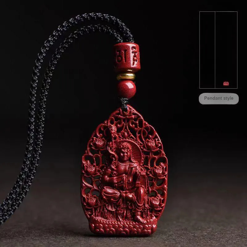 Lingxiang Yurun Cinnabar Necklaces Unisex-35