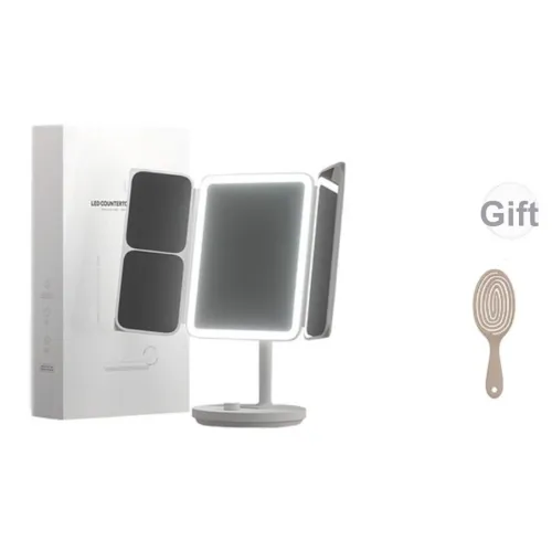 JORDANJUDY LED с подсветкой практический складной зеркало для макияжа для использования на столе