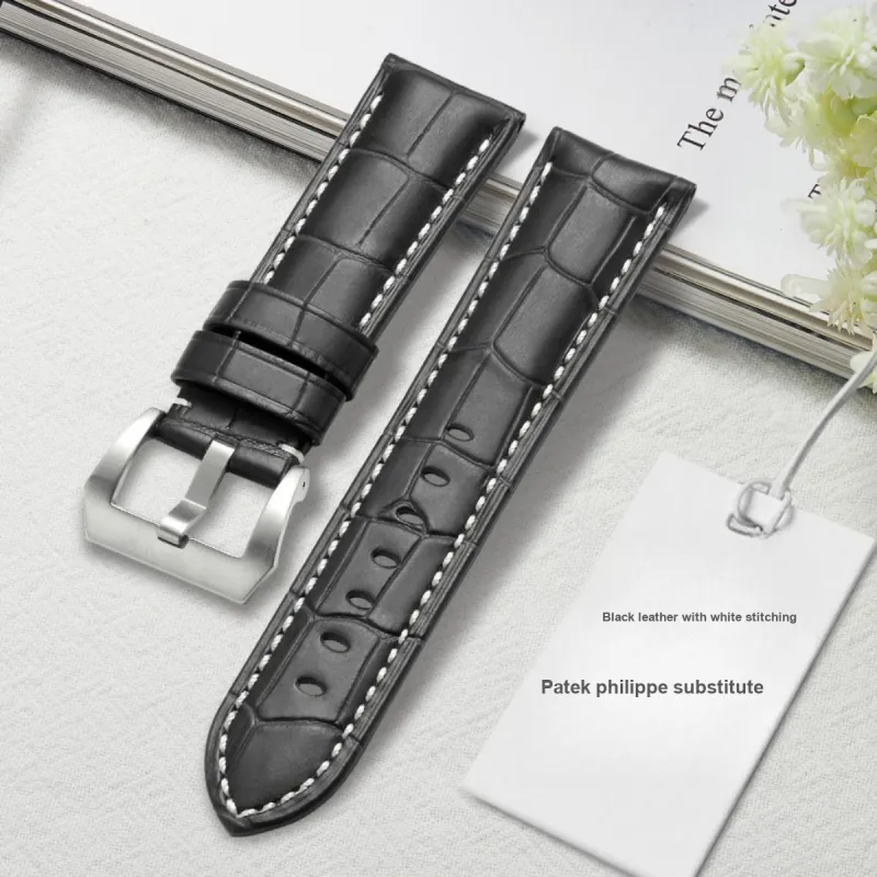ZHISHENG Patek Philippe Compatibility Watch Band 24/26mm Interface Width Genuine Leather Material-3
