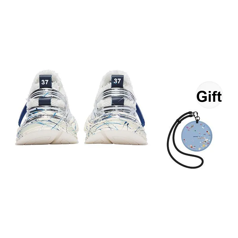 SMILEREPUBLIC SKYLINE Cushioning And Breathable Low Top Chunky Sneakers Unisex Silver White-4
