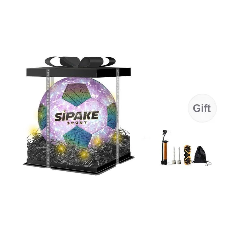 SIPAKESPORT Size 4 5 Size Soccer PU Machine Stitched Soccer Ball Unisex Starry Sky Purple-0