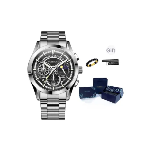 GAIDU Darth Vader Collection Кварцевый механизм Стальной ремешок Часы Мужские Черный циферблат