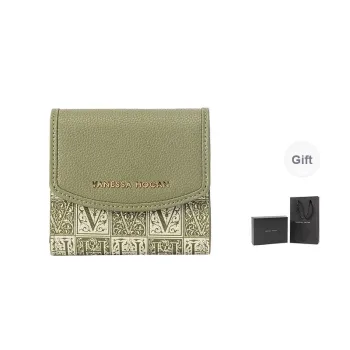 VANESSA HOGAN Cow Leather Advanced Vintage-Style Clutch Coin Purse Card Holder Unisex