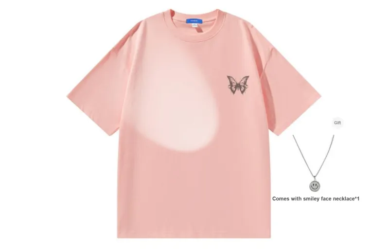 PEIMENG Short Sleeved T Shirts Unisex Comes With Necklace-21