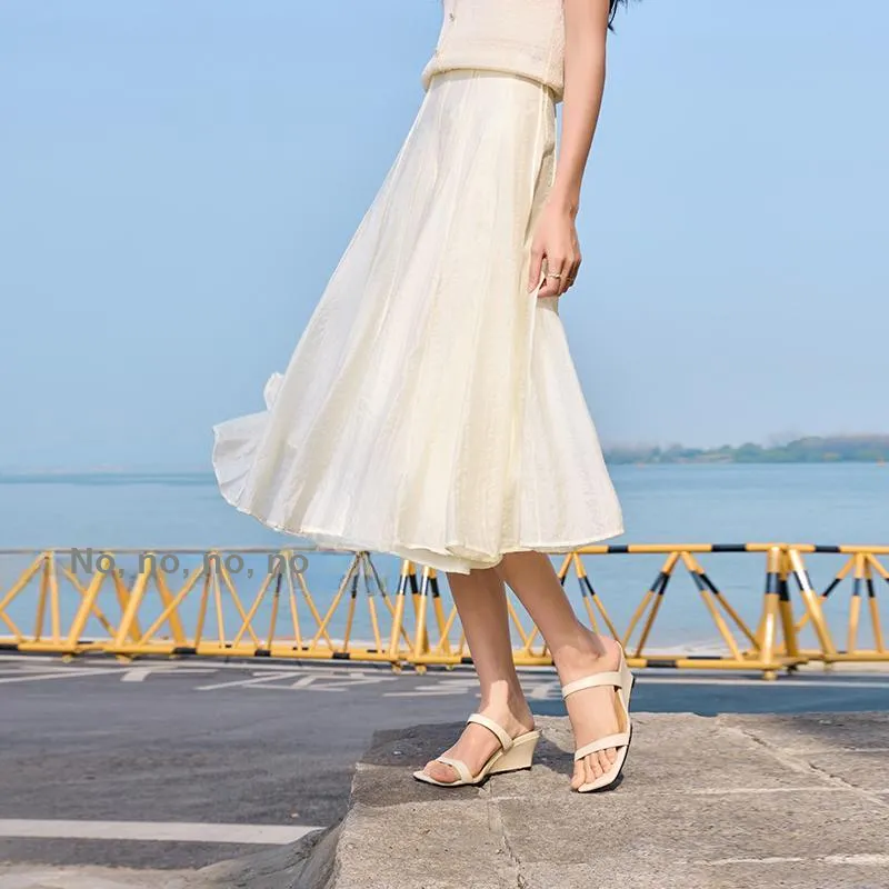 XIANGYING Casual Long Skirt Women's-2