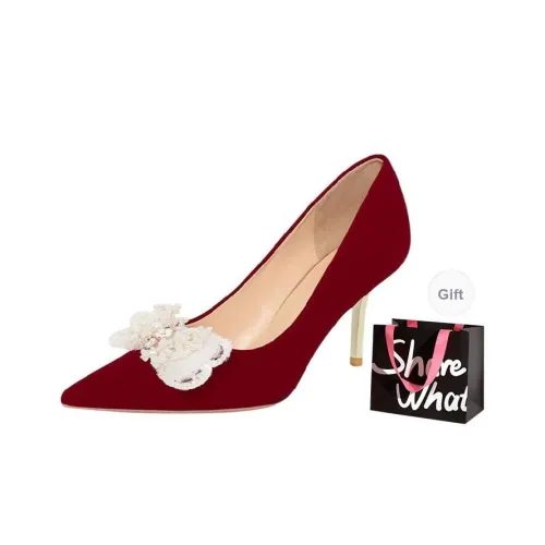 BIGTREE Узкий каблук Высокие каблуки Женские Красный