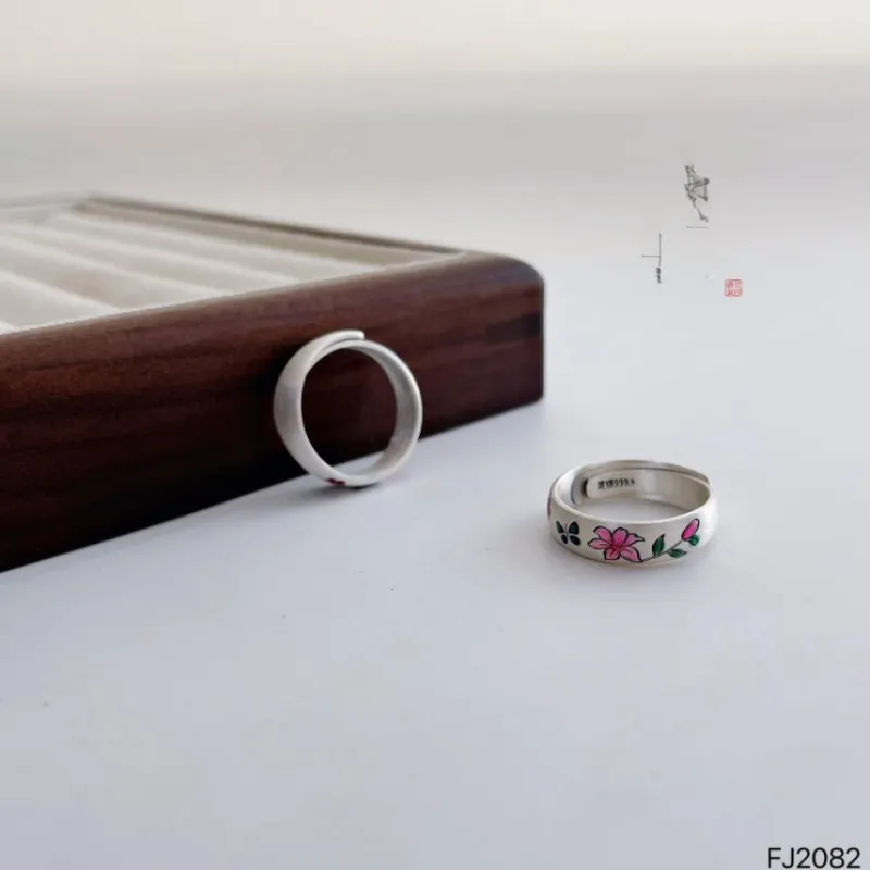 AITAO 999 Fine Silver Full Silver Ring Women's-3